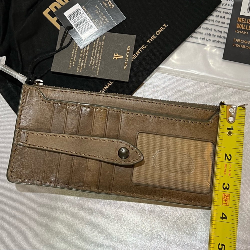 NWT Frye Melissa Snap Card Wallet - Khaki - Picture 4 of 11